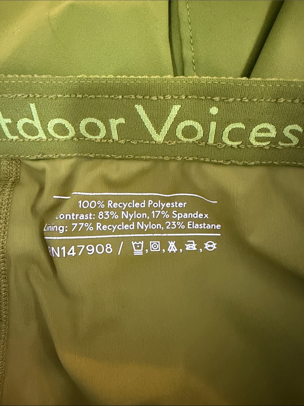 Outdoor Voices High Stride Green Shorts - Picture 12 of 12